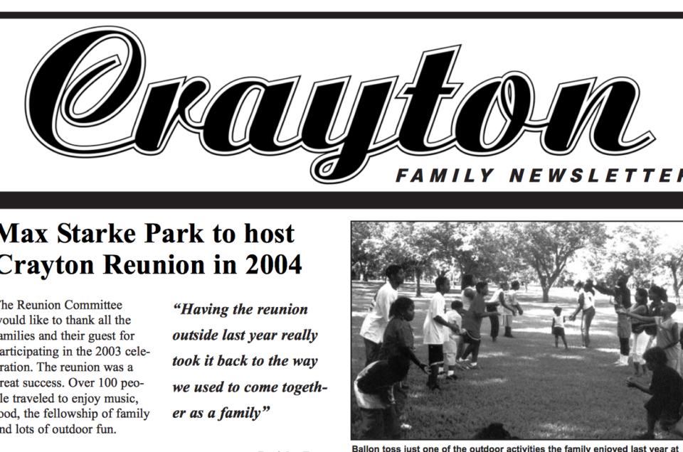 Crayton Family Newsletter 2004