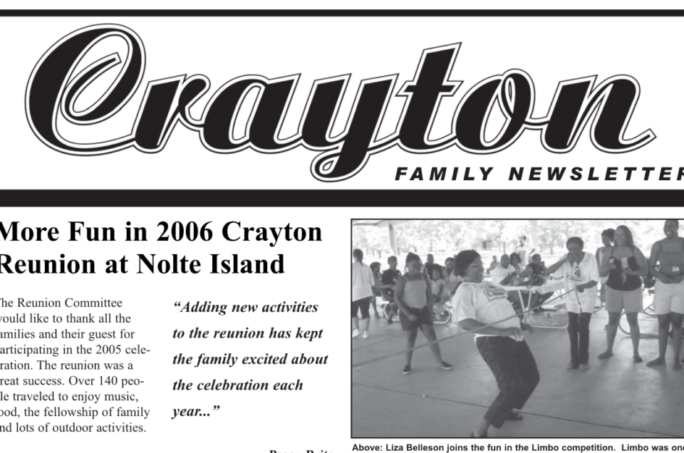 Crayton Family Newsletter 2006