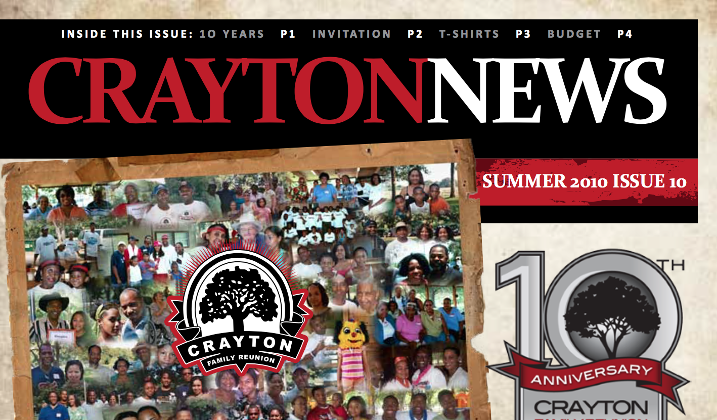 Crayton Family Newsletter 2010